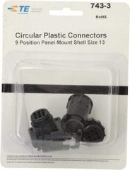 Tyco/Amp - Panel Mount Plug and Receptacle Kit - 13 to 9 AWG Compatible Wire Size - Eagle Tool & Supply