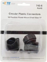 Tyco/Amp - Panel Mount Plug and Receptacle Kit - 17 to 16 AWG Compatible Wire Size - Eagle Tool & Supply