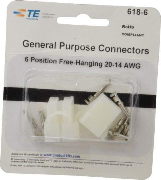 Tyco/Amp - Free Hanging Connector Kit - 20 to 14 AWG Compatible Wire Size - Eagle Tool & Supply