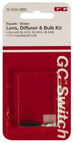 GC/Waldom - Pushbutton Switch Lens - Clear, Square Button - Eagle Tool & Supply