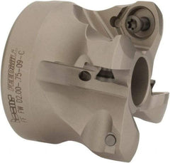 Iscar - 4 Inserts, 1.18" Cutter Diam, 0.08" Max Depth of Cut, Indexable High-Feed Face Mill - 3/4" Arbor Hole Diam, 1.57" High, FF WO..09 Inserts, Series FF FW - Eagle Tool & Supply