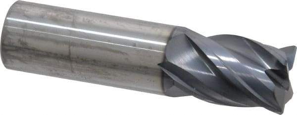 SGS - 3/4", 4 Flute, Single End, Solid Carbide, 0.0350 - 0.0400" Corner Radius End Mill - 3" OAL, Right Hand Flute, 1" LOC, Right Hand Cut - Eagle Tool & Supply
