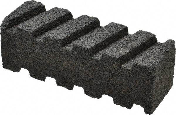 Made in USA - 6" Long x 2" Wide x 2" Thick, Silicon Carbide Sharpening Stone - Fluted Rectangle, 24 Grit, Very Coarse Grade - Eagle Tool & Supply