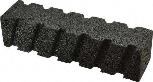 Made in USA - 8" Long x 2" Wide x 2" Thick, Silicon Carbide Sharpening Stone - Fluted Rectangle, 24 Grit, Very Coarse Grade - Eagle Tool & Supply