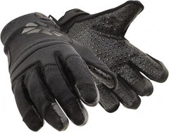 HexArmor - Size M (8), ANSI Cut Lvl A9, Puncture Lvl 2, Silicone Rubber Coated SuperFabric Cut & Puncture Resistant Gloves - Palm Coated, SuperFabric Lining, Hook & Loop Cuff, Gray, Paired - Eagle Tool & Supply