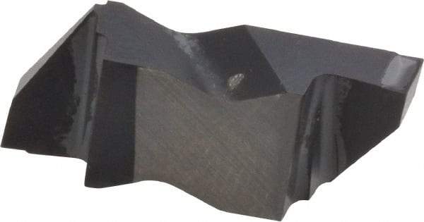 Kennametal - 3125NF K Grade KC5025, 3.18mm Cutting Width Carbide Grooving Insert - 3.81mm Max Depth of Cut, Right Hand, 0.19mm Corner Radius, TiAlN Finish - Eagle Tool & Supply
