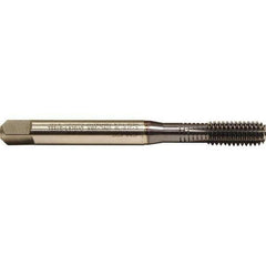 Emuge - 1/4-28 UNF 2BX Bottoming Thread Forming Tap - Cobalt, TiCN Finish, 3.15" OAL, 0.669" Thread Length, Right Hand Thread, Series Druck - Eagle Tool & Supply