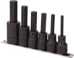 Paramount - 6 Piece 1/2" Drive Metric Impact Hex Bit Socket Set - 6 to 17mm Hex - Eagle Tool & Supply