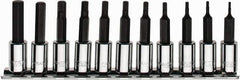 Paramount - 11 Piece 1/4" Drive Inch Hex Bit Socket Set - 1/16 to 5/16" Hex - Eagle Tool & Supply