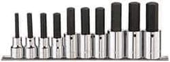 Paramount - 10 Piece 1/2" Drive Metric Hex Bit Socket Set - 6 to 19mm Hex - Eagle Tool & Supply
