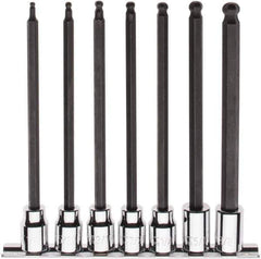 Paramount - 7 Piece 3/8" Drive Inch Ball Hex Bit Socket Set - 1/8 to 3/8" Hex - Eagle Tool & Supply