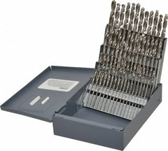 Hertel - 118° Point, Bright Finish, High Speed Steel Screw Machine Length Drill Bit Set - Eagle Tool & Supply