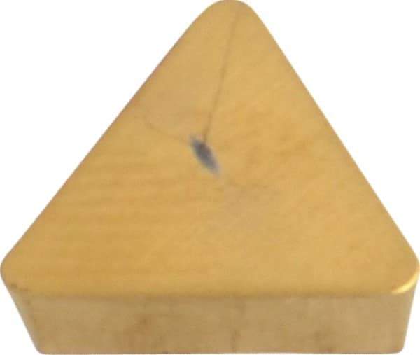 Hertel - TPG222 T00320 Grade HP610CA Ceramic Turning Insert - TiN Finish, 60° Triangle, 1/4" Inscr Circle, 1/8" Thick, 1/32" Corner Radius - Eagle Tool & Supply