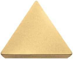Kyocera - TPG322 Grade TN100M Cermet Turning Insert - TiCN/NbC Finish, 60° Triangle, 3/8" Inscr Circle, 1/8" Thick, 1/32" Corner Radius - Eagle Tool & Supply