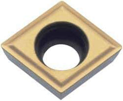 Kyocera - CPGT21.52 Grade TN60 Cermet Turning Insert - Uncoated, 80° Diamond, 1/4" Inscr Circle, 3/32" Thick, 1/32" Corner Radius - Eagle Tool & Supply