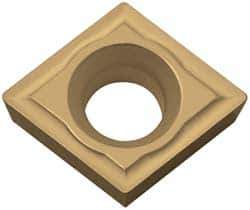 Kyocera - CPMH2.51.51 Grade TN60 Cermet Turning Insert - TiCN/NbC Finish, 80° Diamond, 5/16" Inscr Circle, 3/32" Thick, 1/64" Corner Radius - Eagle Tool & Supply
