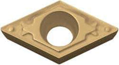 Kyocera - DCMT21.51 HQ Grade TN60 Cermet Turning Insert - TiCN/NbC Finish, 55° Diamond, 1/4" Inscr Circle, 3/32" Thick, 1/64" Corner Radius - Eagle Tool & Supply