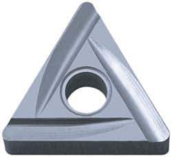 Kyocera - TNGG432 C Grade TN60 Cermet Turning Insert - TiCN/NbC Finish, 60° Triangle, 1/2" Inscr Circle, 3/16" Thick, 1/32" Corner Radius - Eagle Tool & Supply