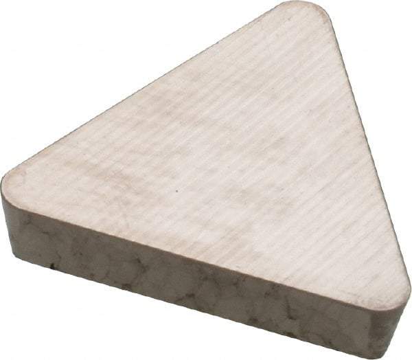 Hertel - TPG323 Grade HT115CR Cermet Turning Insert - Uncoated, 60° Triangle, 3/8" Inscr Circle, 1/8" Thick, 3/64" Corner Radius - Eagle Tool & Supply