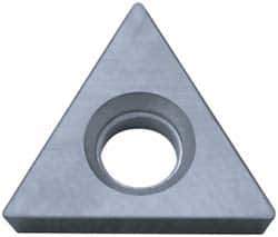 Kyocera - TPGB1.51.51 Grade TN60 Cermet Turning Insert - TiCN/NbC Finish, 60° Triangle, 3/16" Inscr Circle, 3/32" Thick, 1/64" Corner Radius - Eagle Tool & Supply