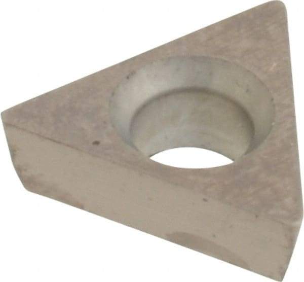 Hertel - TPGB221 Grade HT115CR Cermet Turning Insert - Uncoated, 60° Triangle, 1/4" Inscr Circle, 1/8" Thick, 1/64" Corner Radius - Eagle Tool & Supply