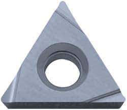 Kyocera - TPGH221 H Grade TN60 Cermet Turning Insert - TiCN/NbC Finish, 60° Triangle, 1/4" Inscr Circle, 1/8" Thick, 1/64" Corner Radius - Eagle Tool & Supply