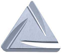 Kyocera - TPGR222 A Grade TN60 Cermet Turning Insert - TiCN/NbC Finish, 60° Triangle, 1/4" Inscr Circle, 1/8" Thick, 1/32" Corner Radius - Eagle Tool & Supply