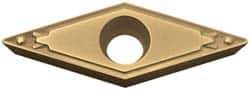 Kyocera - VBMT331 HQ Grade PV90 Cermet Turning Insert - TiN Finish, 35° Diamond, 3/8" Inscr Circle, 3/16" Thick, 1/64" Corner Radius - Eagle Tool & Supply