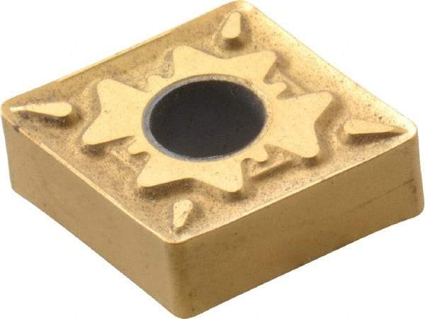Hertel - CNMG432 BH Grade HP225CR Cermet Turning Insert - TiN Finish, 80° Diamond, 1/2" Inscr Circle, 3/16" Thick, 1/32" Corner Radius - Eagle Tool & Supply