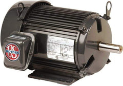 US Motors - 1 hp, TEFC Enclosure, No Thermal Protection, 1740, 1415 RPM, 208-230/460 & 190/380 Volt, 60/50 Hz, Three Phase Premium Efficient Motor - Size 56 Frame, C-Face Mount, 1 Speed, Sealed Ball Bearings, 3.1-3.0/1.5 Full Load Amps, F Class Insulation - Eagle Tool & Supply