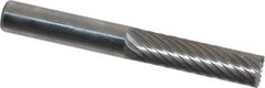 Atrax - 1/4" Cut Diam, 1/4" Shank Diam, Cylinder with End Cut Head Single Cut Burr - Carbide, End Cut End, 1" LOC, 2" OAL - Eagle Tool & Supply