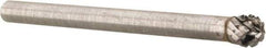 Atrax - 5/32" Cut Diam, 1/8" Shank Diam, Ball Head Double Cut Burr - 5/32" LOC, 1-1/2" OAL - Eagle Tool & Supply