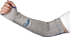 MCR Safety - Size Universal, Gray Dyneema Cut Resistant Sleeve - 18" Long Sleeve, Cut Resistance Level 2, Elastic Opening at Both Ends, Made with Thumb Hole - Eagle Tool & Supply