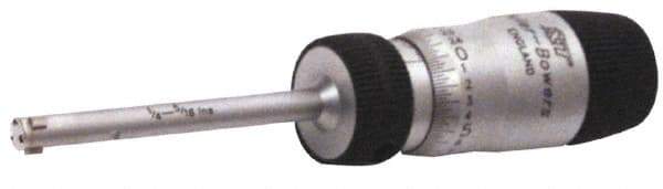 Fowler - 5/8 to 3/4", 2.44" Gage Depth, Mechanical Inside Hole Micrometer - 0.00025" Graduation, 0.00015" Accuracy, Ratchet Stop Thimble - Eagle Tool & Supply