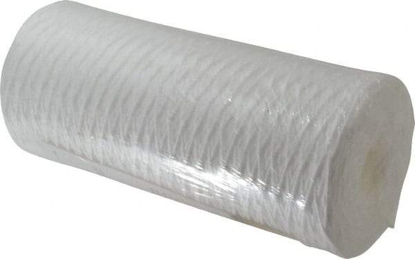 Pentair - 4-1/2" OD, 1µ, Polypropylene String-Wound Cartridge Filter - 9-7/8" Long, Reduces Sediments - Eagle Tool & Supply