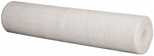 Pentair - 4-1/2" OD, 1µ, Polypropylene String-Wound Cartridge Filter - 20" Long, Reduces Sediments - Eagle Tool & Supply