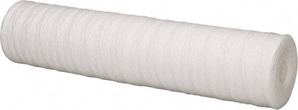 Pentair - 4-1/2" OD, 5µ, Polypropylene String-Wound Cartridge Filter - 20" Long, Reduces Sediments - Eagle Tool & Supply