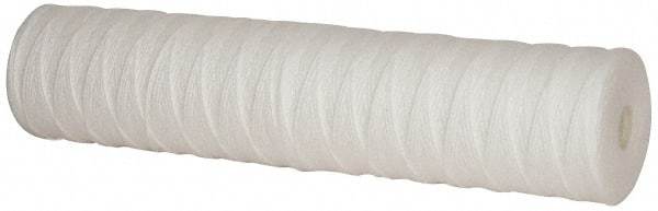 Pentair - 4-1/2" OD, 25µ, Polypropylene String-Wound Cartridge Filter - 20" Long, Reduces Sediments - Eagle Tool & Supply