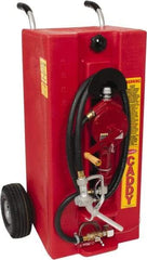 Made in USA - 28 Gal Gas Fuel Caddy - Red, Polyethelyne - Eagle Tool & Supply