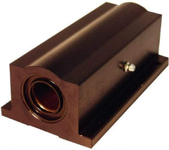 L.M76 - 0.6255" Inside Diam, Closed Twin Pillow Block Linear Bearing - 2-1/2" Overall Width - Eagle Tool & Supply