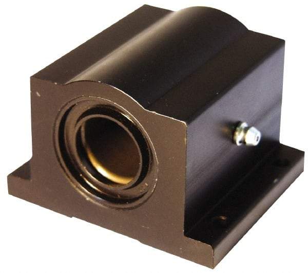 L.M76 - 0.6255" Inside Diam, Closed Single Pillow Block Linear Bearing - 2-1/2" Overall Width - Eagle Tool & Supply