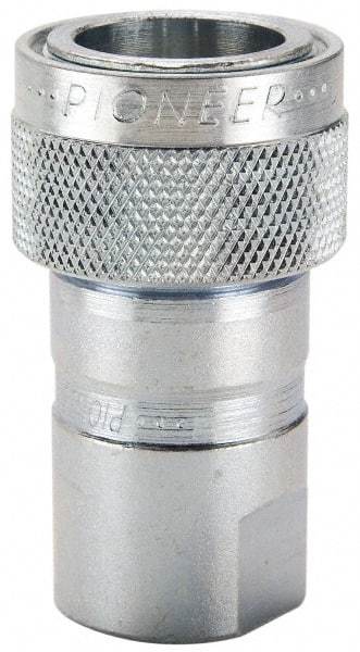 Parker - 3/4 NPTF Steel Hydraulic Hose Female Pipe Thread Coupler & Ball - 3,000 psi - Eagle Tool & Supply