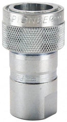 Parker - 3/4 NPTF Steel Hydraulic Hose Female Pipe Thread Coupler & Ball - 3,000 psi - Eagle Tool & Supply