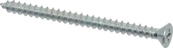 Value Collection - #10 Flat Head Phillips Sheet Metal Screw - Steel, 2-1/2" OAL, Grade 2 - Eagle Tool & Supply