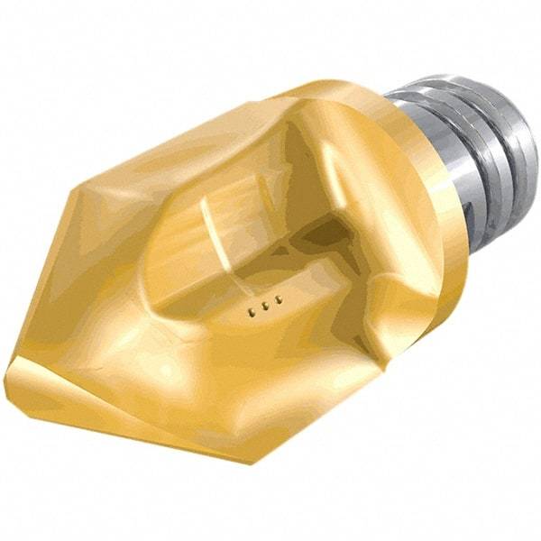 Iscar - MM HCD Grade IC908 Carbide Chamfer Milling Tip Insert - TiAlN Finish, 2 Flutes, 20mm Cutting Diam, 18.2mm Depth of Cut, 24.7mm Extension - Eagle Tool & Supply