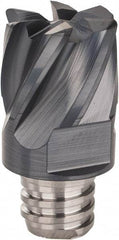 Iscar - MM EC Grade IC908 Carbide End Milling Tip Insert - TiAlN Finish, 6 Flutes, 12.7mm Cutting Diam, 9.5mm Depth of Cut, 16.5mm Extension, 0.0299" Cnr Rad, 30° Helix - Eagle Tool & Supply