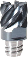 Iscar - MM EC Grade IC908 Carbide End Milling Tip Insert - TiAlN Finish, 6 Flutes, 12.7mm Cutting Diam, 9.5mm Depth of Cut, 16.5mm Extension, 45° Helix - Eagle Tool & Supply