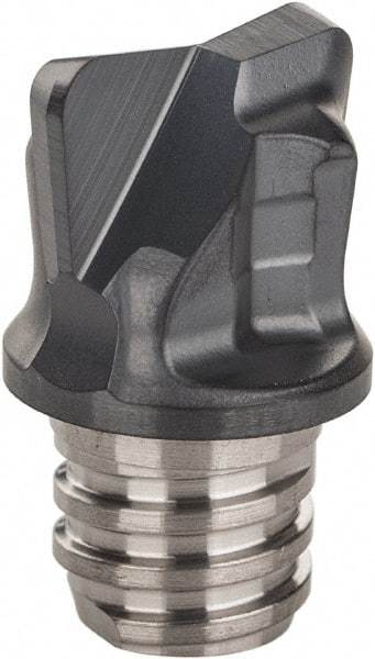 Iscar - MM HT Grade IC908 Carbide End Milling Tip Insert - TiAlN Finish, 2 Flutes, 0.472" Cutting Diam, 1/4" Depth of Cut, 7/16" Extension, 1/16" Cnr Rad - Eagle Tool & Supply