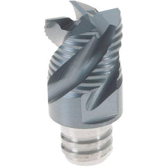 Iscar - MM ERST08 IC908 Grade Carbide End Mill Milling Tip Insert - TiAlN Coated, 4 Flutes, 12mm Cut Diam, 9mm Depth of Cut, 16.5mm Extension, 45° Helix Angle - Eagle Tool & Supply