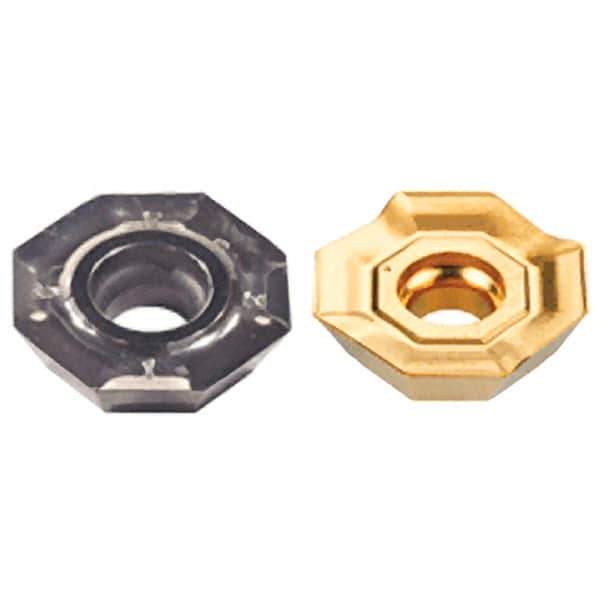 Iscar - OFCT07T3 Grade IC328 Carbide Milling Insert - TiCN Finish, 0.2087" Thick, 0.7441" Inscribed Circle, 0.8mm Corner Radius - Eagle Tool & Supply